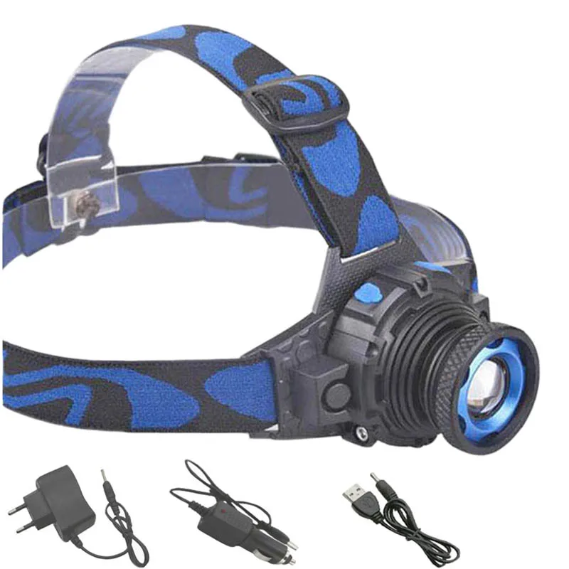 LED * Q5 ZOOM Head lamp Head light With in Battery Waterproof