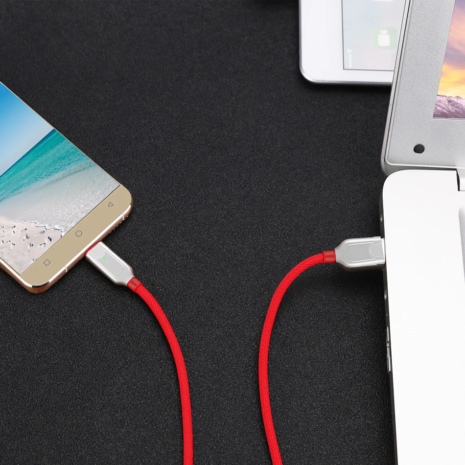  NOHON Universal Charge Sync Data Cable For Xiaomi Redmi 5 Note 4 4X Alloy Micro USB With LED For Samsung S7 S6 Charge Cord Line (6)