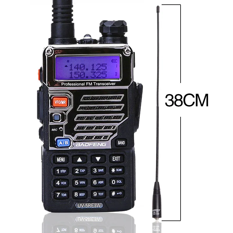 BaoFeng UV-5RE 8 Вт Walkie Talkie plus двухдиапазонный UV 5RE радио VOX фонарик Ручной 10 км дальний BF-UV5RE ветчины 2 пути радио - Цвет: add 771 Antenna