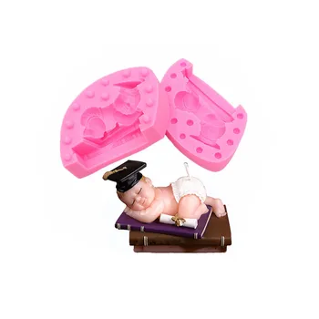 

Drum Sleeping Baby Sleeve Cake Silicone Mold Handmade Candle Craft Mold Cake Dessert Decorative Mold DIY Baking Gadget new