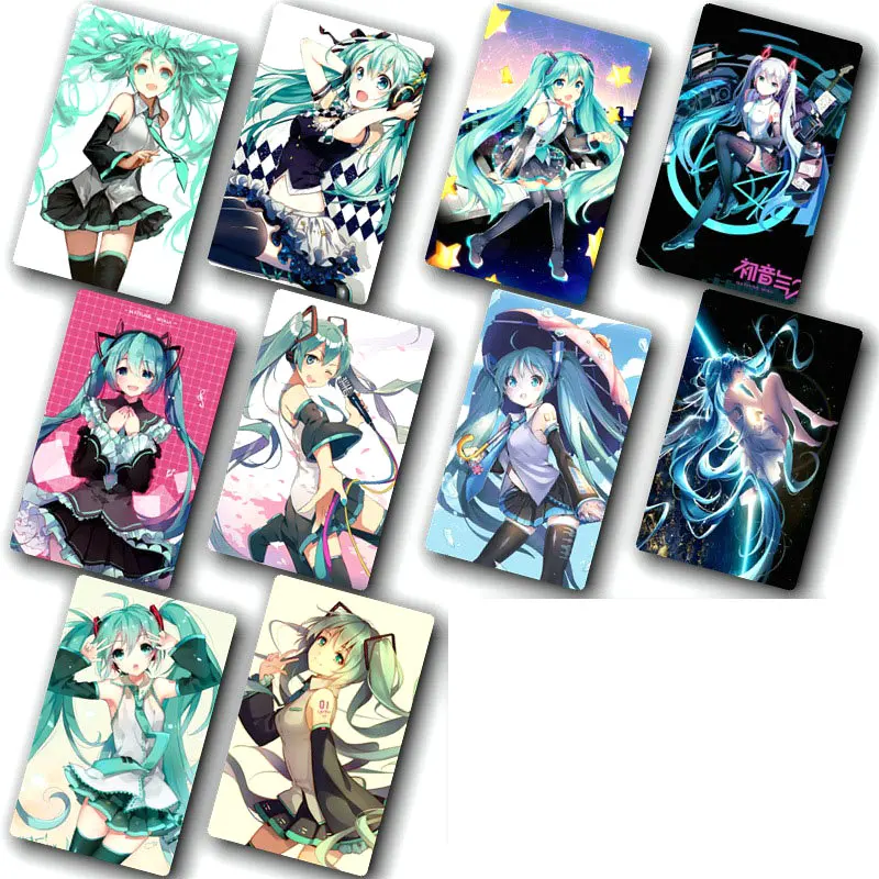 Hatsune Miku Sticker 100pcs Different Style Anime Stickers Bus ID Waterproof Card Stikers Classic Toys