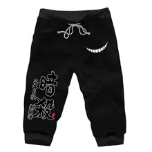 Аниме убийство в классной комнате в рубчик шорты хлопок Повседневное Короткие штаны-шаровары тренировочные штаны с карманами, спортивный костюм, одежда для спорта и отдыха брюки