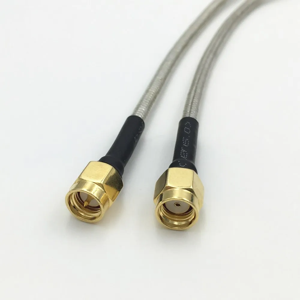 5개 SMA Male 잭 - RP-SMA Male 플러그 반경질 RG402 케이블 RF 반경질 동축 피그테일 와이어 10CM 15CM 20CM 30CM 50CM 1M