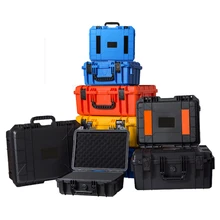 New Arrivals ABS Plastic Sealed Tool Box Safety Equipment Camera Toolbox Impact Resistant Dry Box Shockproof W Foam Four Colors