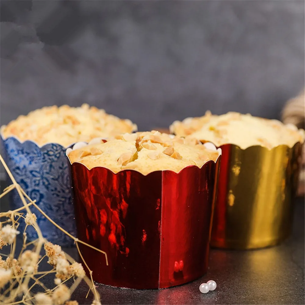 

BBC Rose Gold Metallic Cupcake Paper Baking Cups Mini Disposable and Oven-safe,50Pcs