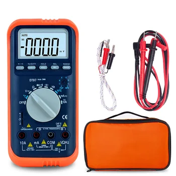

Digital Multimeter Temperature ESR Capacitor Tester Meter DC/AC Frequency 10MHz Voltmeter Voltage Indicator With Probes Pen Tips