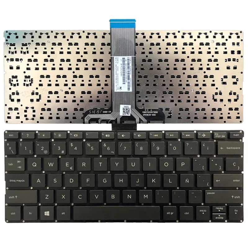 New Spanish Laptop Keyboard For HP Pavilion 11 x360 11-u000 m1-u000 M1-U001DX Black Without frame k