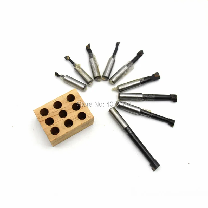 

9Pcs Durable Hard Alloy Shank Boring Bar Set Carbide Tipped Bars 12Mm Kit For 2 Inch 50Mm Boring Head For Lathe Milling