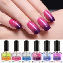 Горячий 6 пилка для ногтей температурный цветной лак-хамелеон лак Сияющий цветной дизайн ногтей жидкость для полировки 998