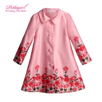 Pettigirl Boutique Full Girls Coats Floral Printed Jackets For Girls Kids Outwear with Red Rose OC80924-70W