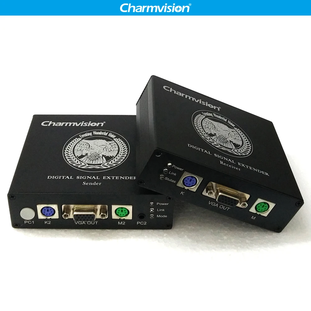 Charmvision EKP200HR 200 м PS/2 kvm-удлинитель за UTP STP Cat5E Cat6 кабель с Мощность коммутатора для CCTV удаленный Управление решение