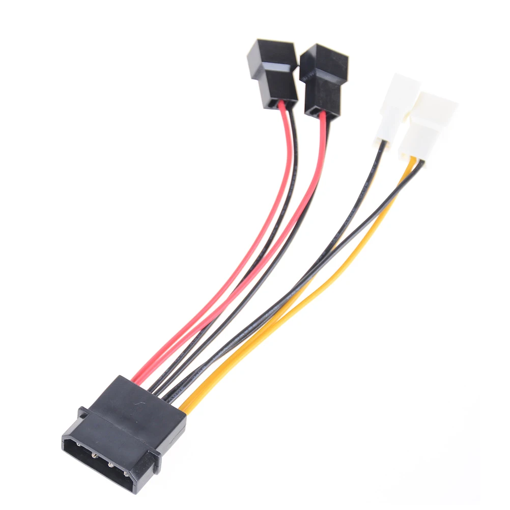 1X Новый 4 контактный кабель питания Molex к 3 контактному вентилятору адаптер