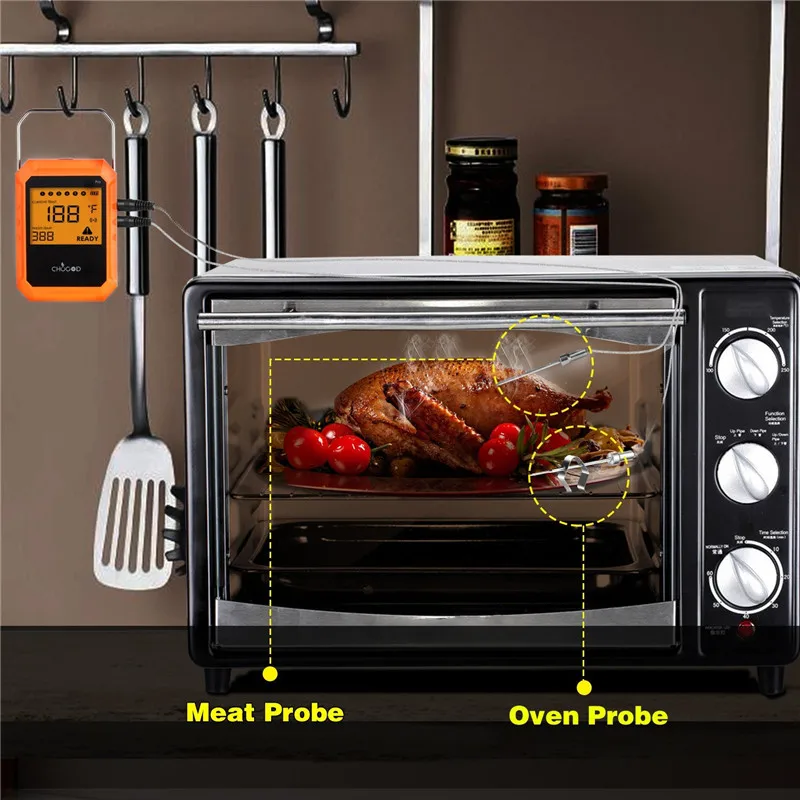 

Six Channel bluetooth Meat Thermometer Professional Edition bluetooth Barbecue Thermometer Instruments BBQ Thermometer Probe