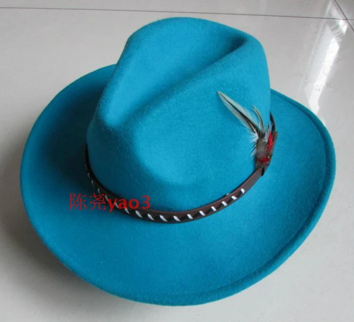 blue cowgirl hat