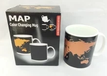 7Free shipping new arrival ceramic color changing coffee mug Heat senstive tea cup magic mugs supprised gift The solar system