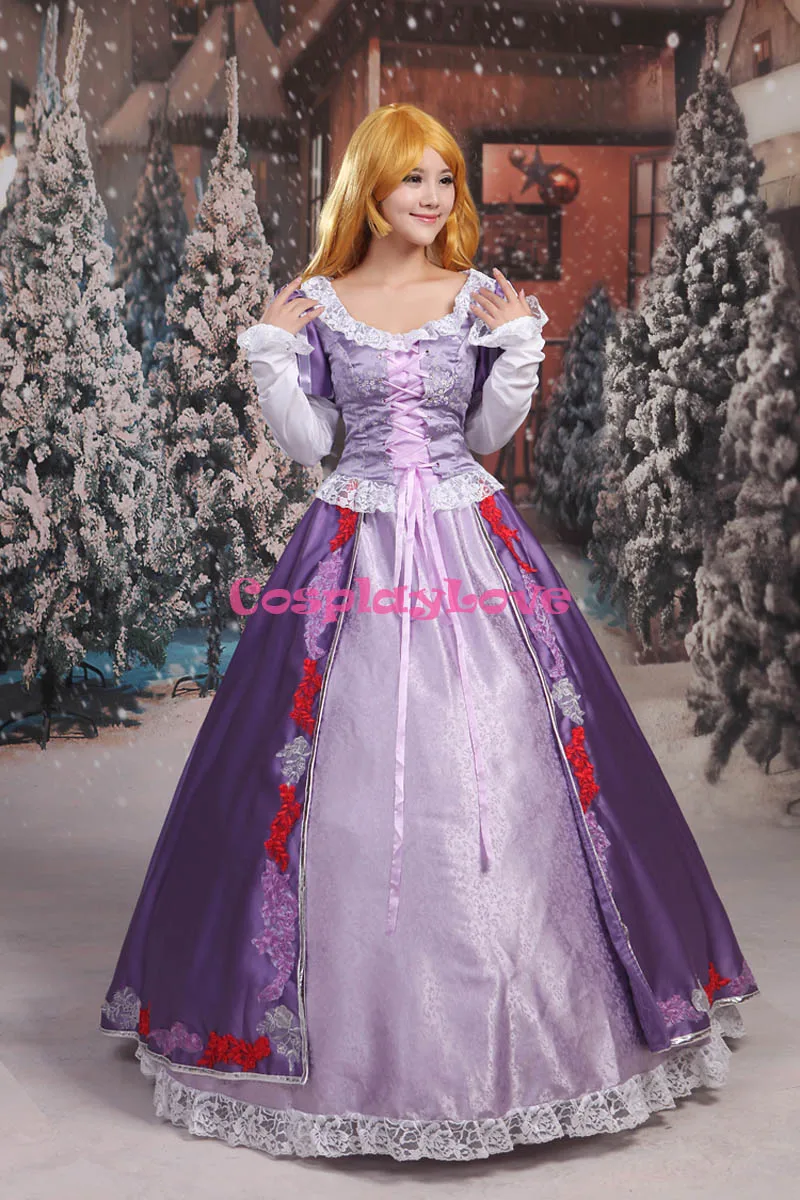 CosplayLove Custom Made Tangled Rapunzel Princess Purple Dress Cosplay Costume For Halloween Christmas Party  (8)