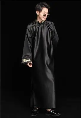 Лидер продаж Китайский традиционный свадебный длинный халат костюм дракона жениха винтажная одежда Элегантный Восточный Тан костюмы одежда - Цвет: Style B