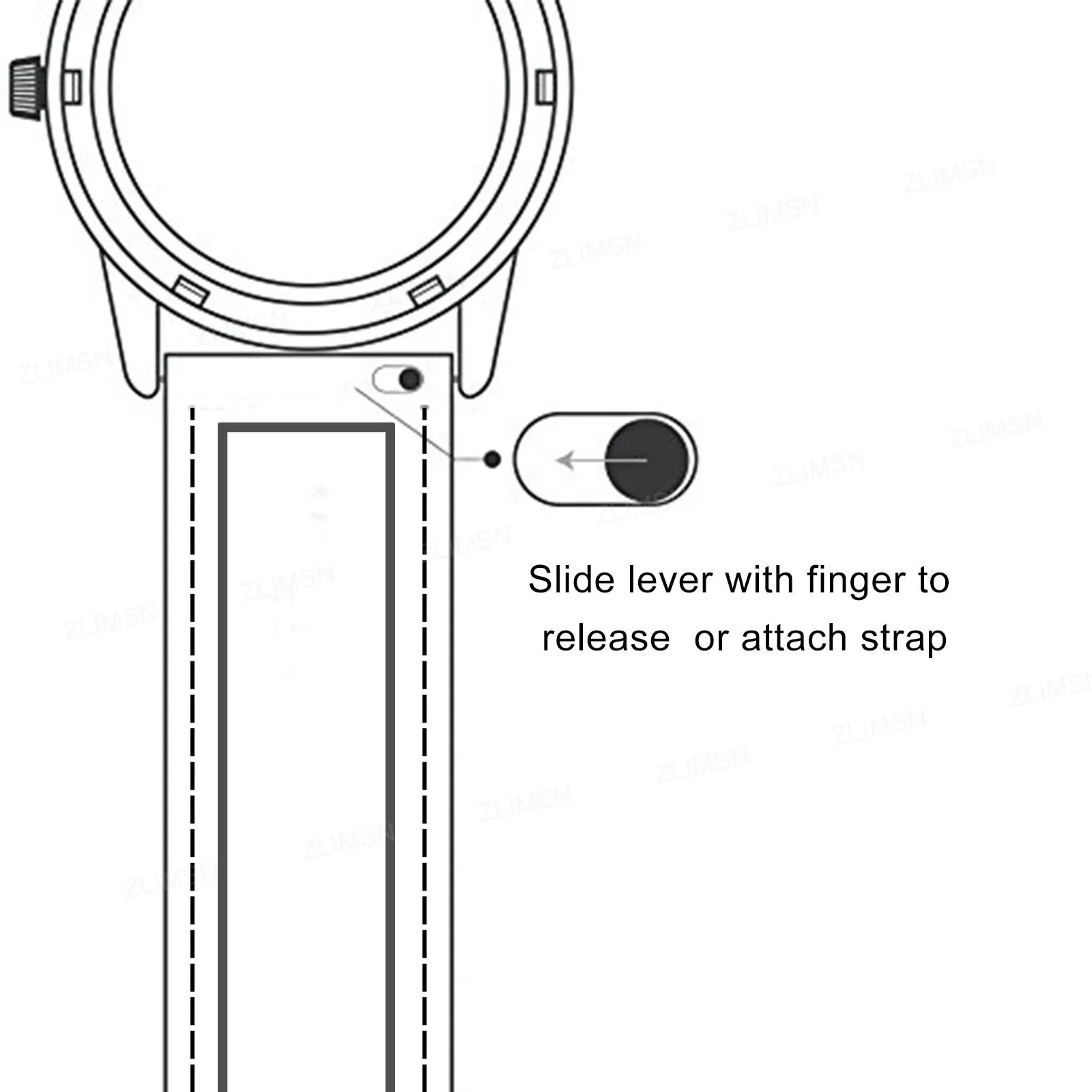 ZLIMSN резиновые спортивные ремешки для погружения 18 20 22 24 мм ремень быстросъемный пружинный ремешок силиконовый ремешок для часов Замена