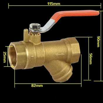 

1pcs Brass Y Type Strainer Filter Ball Valve 3/4" DN20 BSP Equal Female Thread