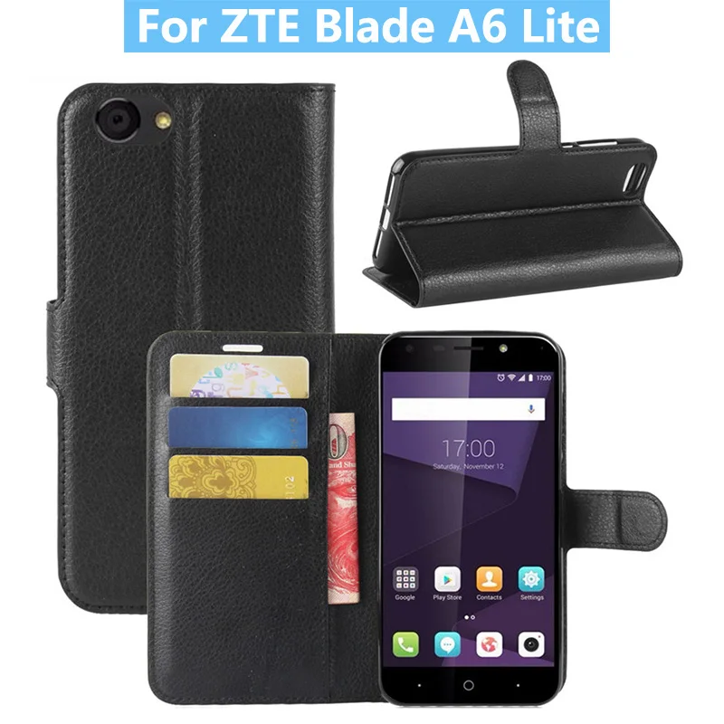 Чехол для ZTE Blade A6 Lite высококачественный кожаный чехол книжка Стильный подставка
