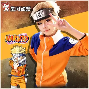 

Anime Naruto Uzumaki Childhood Cosplay Costume clothes cartoon jacket pants headband