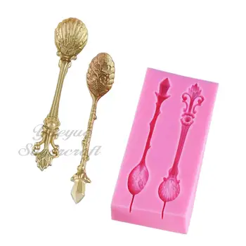 

Yueyue Sugarcraft Spoon silicone mold fondant mold cake decorating tools chocolate gumpaste mold