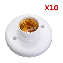 10 шт. E27 Эдисона винт крышка гнездо белый потолочный свет лампы крепежная база торшер основания