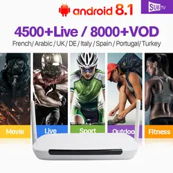 Q9 Android 8,1 HD супер быстрый IPTV подписка sub ВМС QHD самый Хорошый IPTV Европейский французский арабский язык Италия Испанский Великобритания IPTV Box