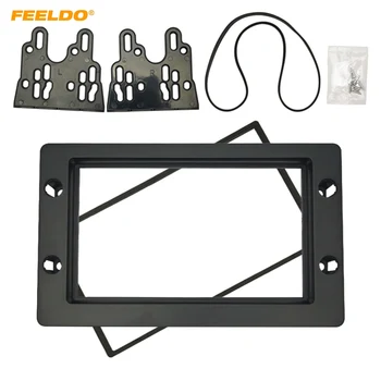 

FEELDO Car 2DIN Stereo Radio Fascia Plate Panel Frame For SAAB 9-5 (05~11) Dashboard CD/DVD Radio Panel Fitting Mount Kit Black
