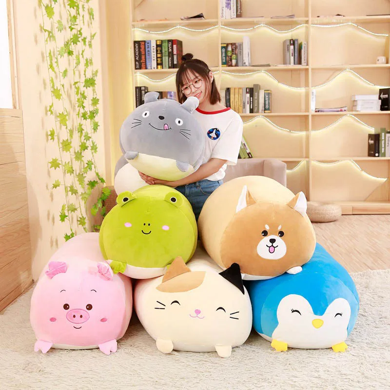 

Nooer Soft Animals Pillow Cushion Cute Fat Dog Cat Totoro Penguin Pig Frog Plush Toy Stuffed Lovely kids Toy