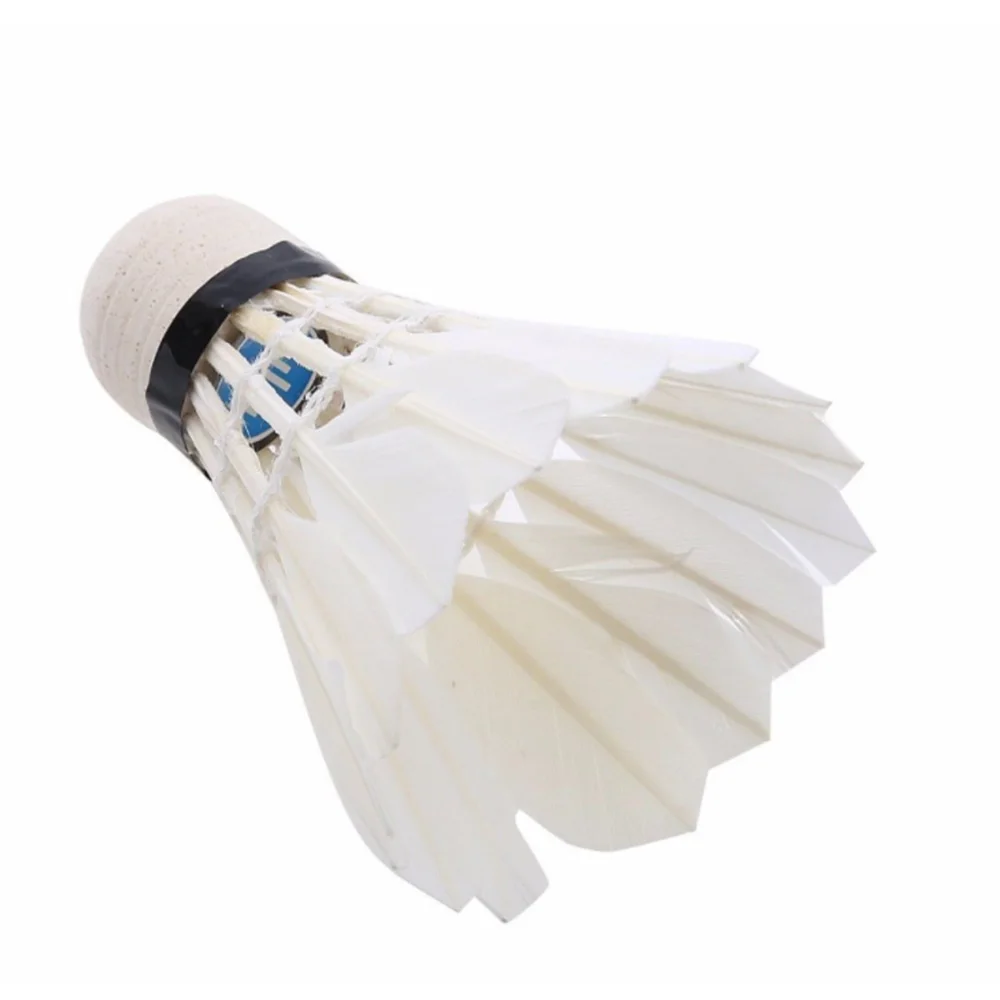 120 piezas Durable bádminton bolas de pluma de ganso volantes con pluma de ganso blanco para juego de entrenamiento de deporte