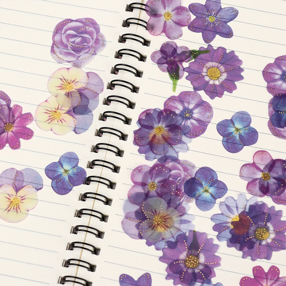

40Pcs/Bag Fresh Style Perfume Bottle Petal Sticker Bag DIY Scrapbook Decoration Sticker Sheets Label Notes Post Stationery