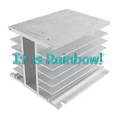 

Free Shipping SSR 3 Phase Solid State Relay Heat Sink Silver Tone Aluminum Heatsink