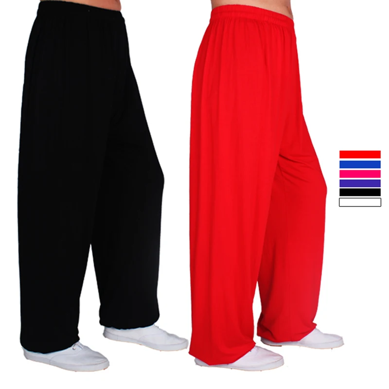 Модальные брюки для йоги Taiji, штаны для единоборств, штаны для фитнеса, укороченные брюки кунг-фу, мужские брюки для бега, женские