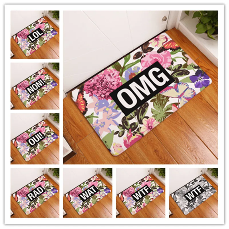2017 New Arrival Creative Rugs Washable Color Letters Carpet Mats