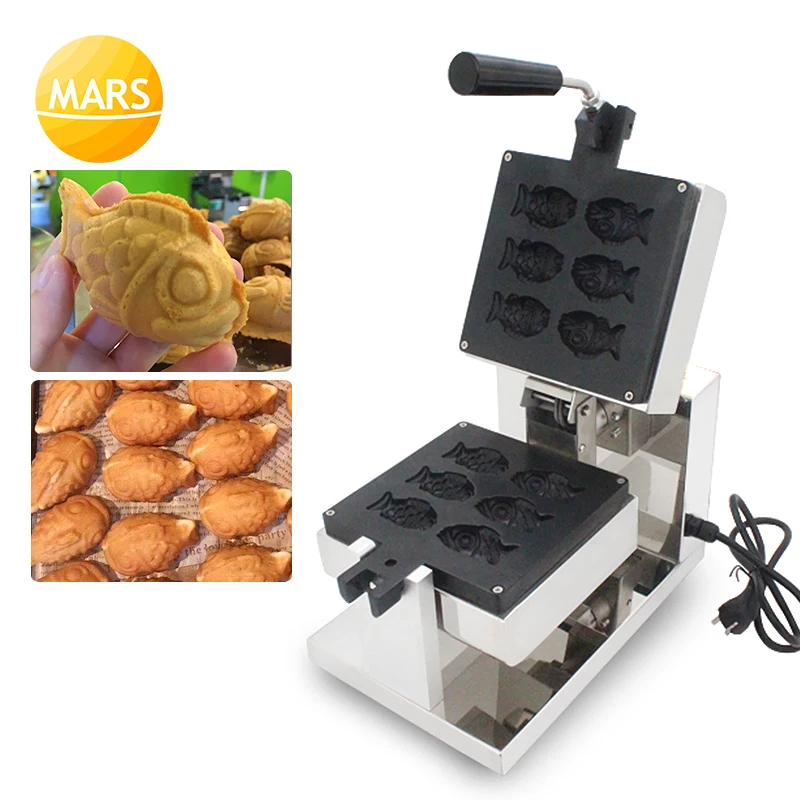 

Mars Stainless Steel Whale Shaped Rotating Big Eyes Taiyaki Maker Fish Waffle Machine Pan Baker In Food Machinery