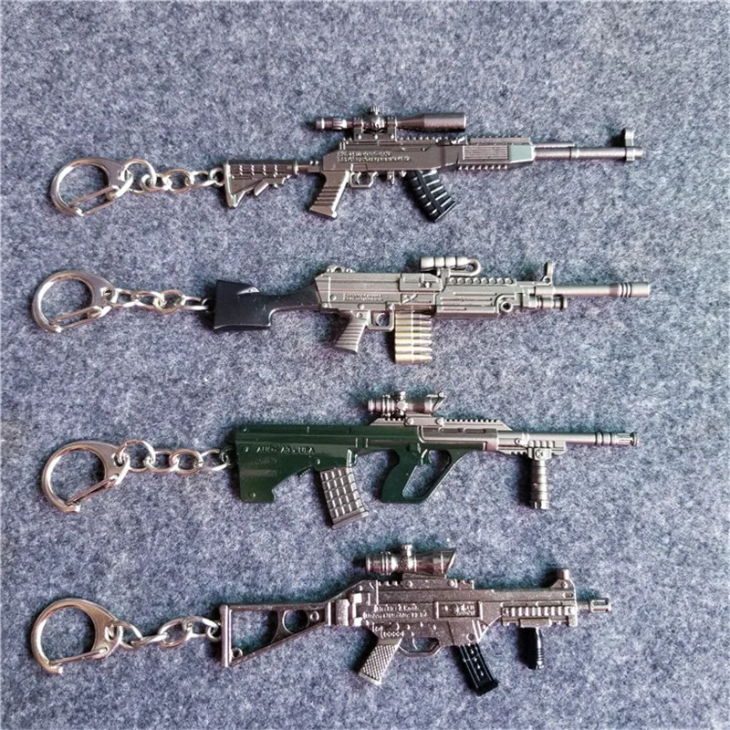 Guns Weapon Keychain Retro AWM Rifle Revolver Tank Gun Metal Key Chain For Audi A6 C6 Volkswagen Polo Peugeot 207 Opel Astra G