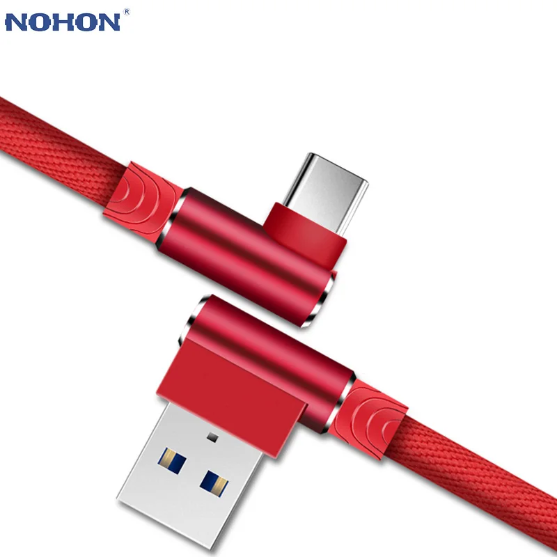 

1M 2M 3M 90 Degree Data USB Type C Fast Charger Cable for Samsung S10 S9 Plus Xiaomi mi 9 8 huawei P30 Pro Origin long Wire Cord
