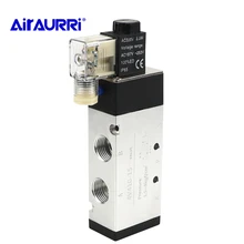 DC24V/DC12V/AC24V/AC36V/AC220V/AC380V with Fittings 5 port 2 position Solenoid Valve 4V410-15 good quality DC24V/DC12V/AC24V/AC36V/AC220V/AC380V with Fittings 5 port 2 position Solenoid Valve 4V410-15 good quality