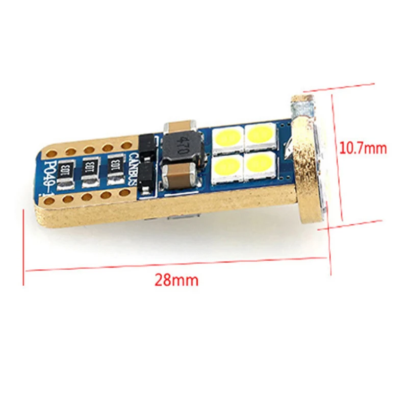 1 шт. W5W T10 12 SMD 3030 Canbus автомобильные светодиодные лампы сигнал номерной знак 194 168