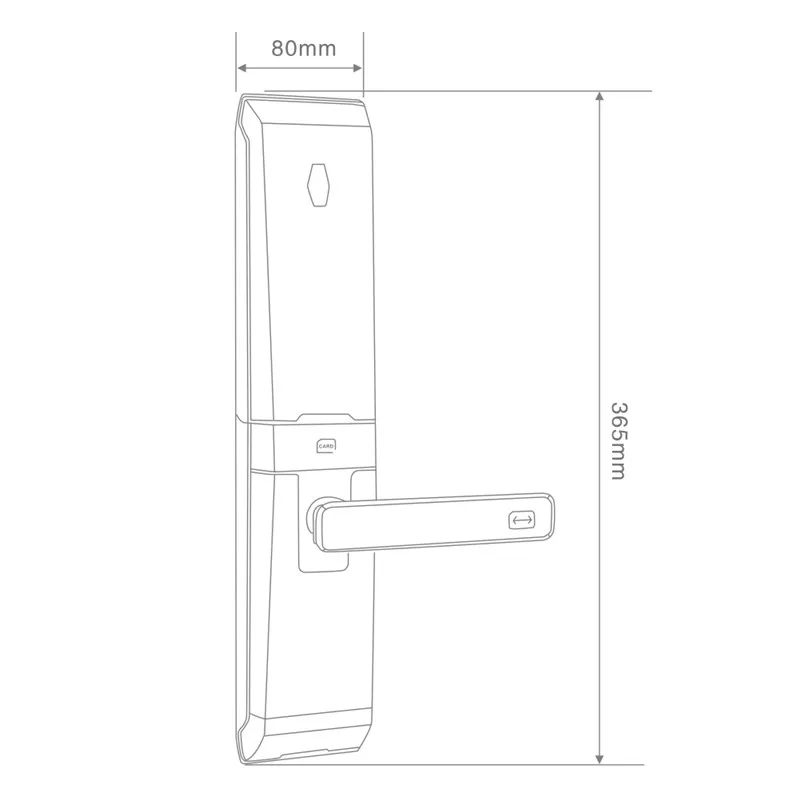 LACHCO Biometric Smart electronic Door Lock Digital Touch Screen Fingerprint+Password+ Card+Key 4ways Sliding Cover L16012GB