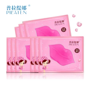 

3pcs/lot Pilaten Collagen Nourishing Moisturizing Lip Mask lip plumper bioaqua Lips stickers labios holika holika lip care