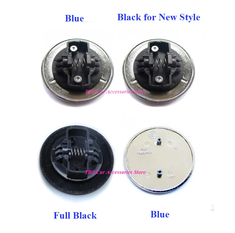 

Pins or Spring Clip or Tape 57MM Blue Black Flush Style Flat Mount Bonnet Laurel Wreath Emblem Hood Badge Logo for Mercedes Benz
