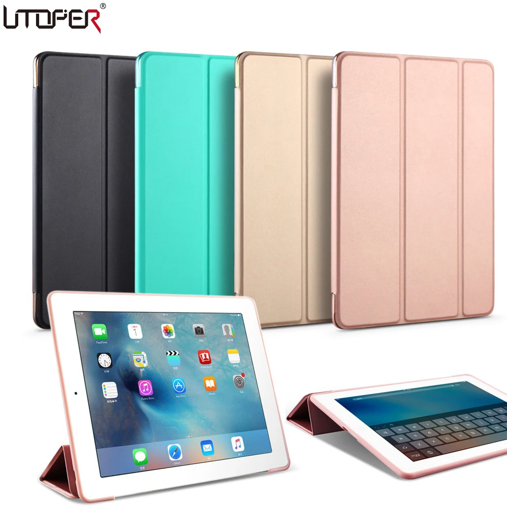 Цветной чехол UTOPER Trifold YiPPee для iPad Pro 9 7 дюйма флип-чехол из искусственной кожи с