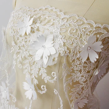 

Manual nail bead small sequins lace wedding flowers DIY three-dimensional flowers lace embroidery accessory wide 42cm