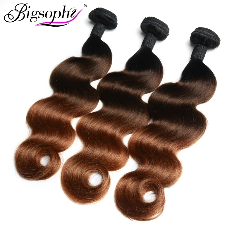 Bigsophy Mongolian Hair Weaving Bundles Human Hair Bundles Body Wave 4pcs Deal Remy Hair Extensions Ombre Color 3 Tone T1B/4/30 Bigsophy Mongolian Hair Weaving Bundles Human Hair Bundles Body Wave 4pcs Deal Remy Hair Extensions Ombre Color 3 Tone T1B/4/30