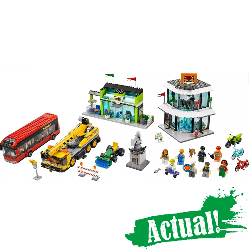 

Lepin 02035 Kid Toys 1024Pcs City Series Set legoINGly 60026 Town Square Building Blocks Bricks fantasy Educational Toys Gifts