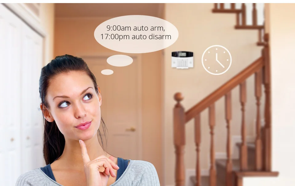 SmartYIBA домашней безопасности GSM сигнализация Система дистанционного управления умный светодиодный дисплей голосовые подсказки sim-карта