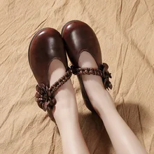 Г. женские весна-осень натуральная кожа без каблука Туфли на низком каблуке женские эспадрильи Мокасины цветок Лоферы 1158