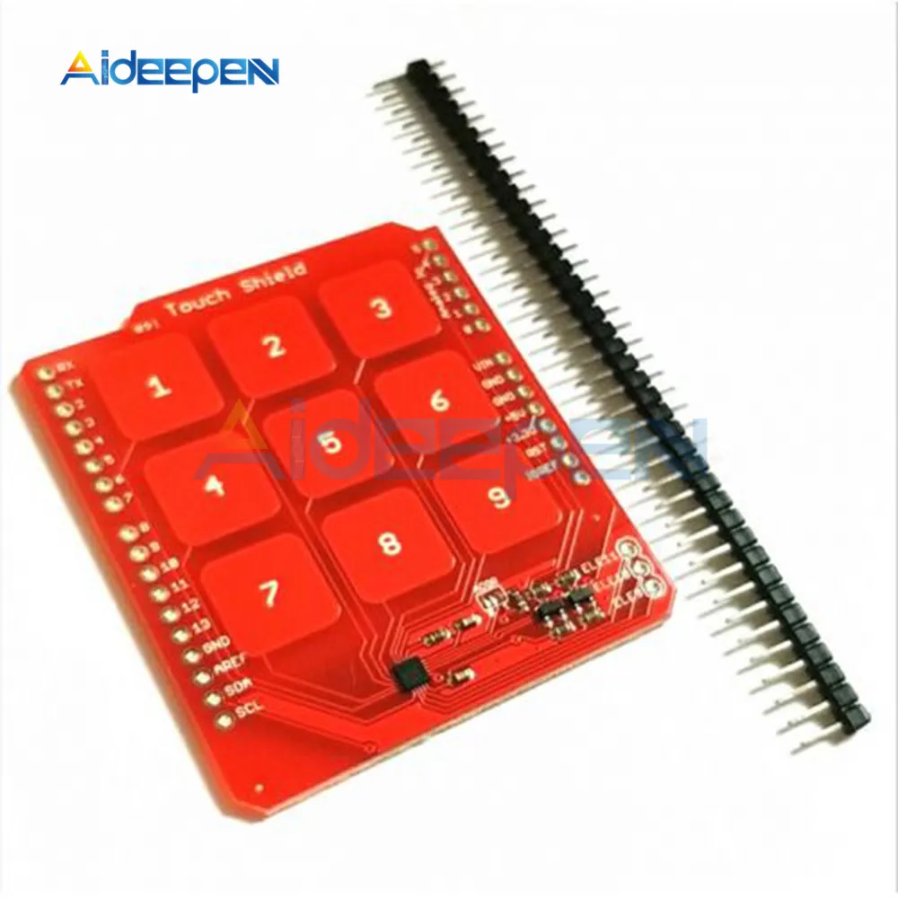 

MPR121 Proximity Capacitive Touch Shield Sensor Module Touchpad Sensor Module Sensor Keys 3x3 Keybord Key for Arduino 1.71-3.6V